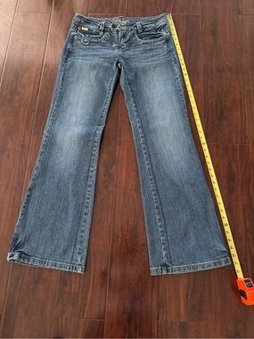 Women’s Mid-Rise Wide Leg Denim Jeans in Blue Size 30
